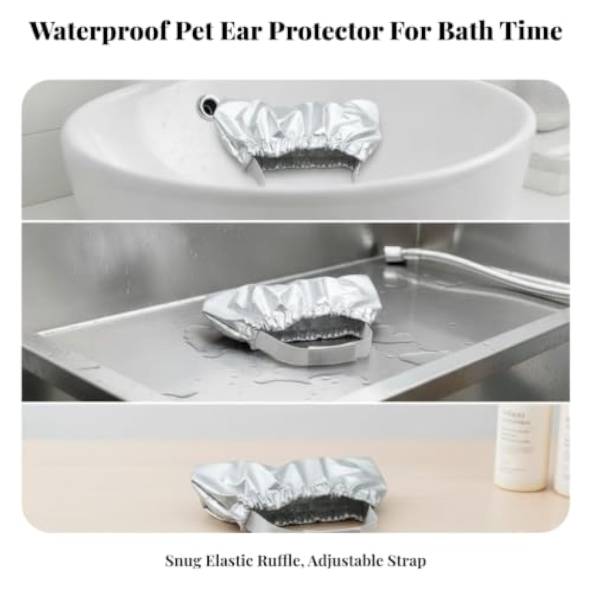 Adjustable Pet Shower Cap, Waterproof Dog Accessory